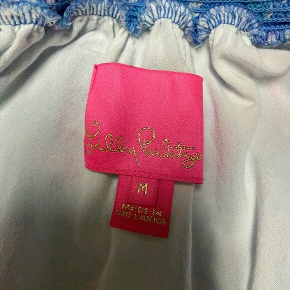Lilly Pulitzer Maryellen OTS Dress Zanzibar Party Princess M EUC - Picture 6 of 11